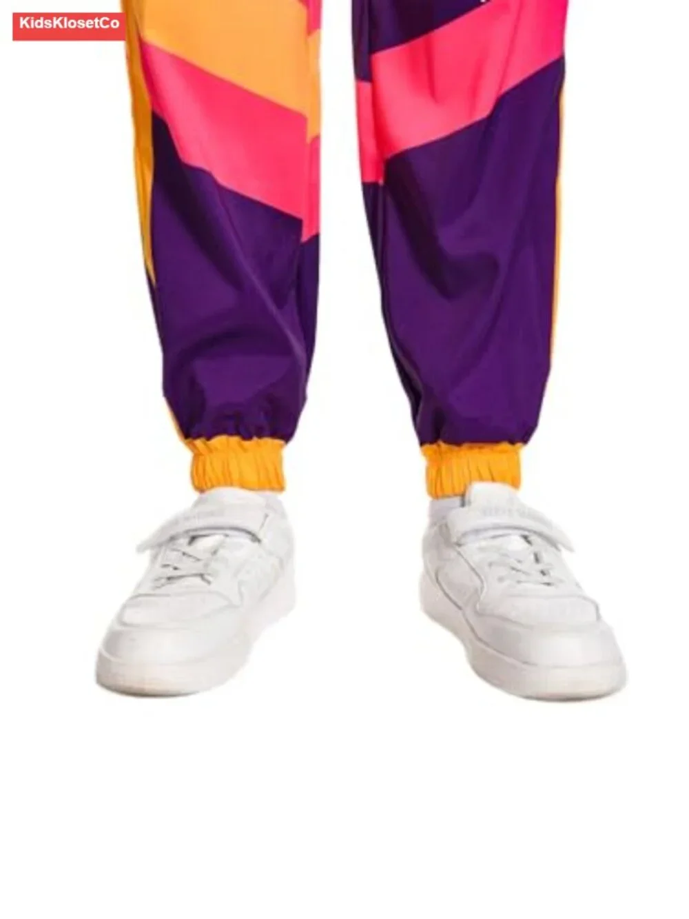 80s Hip Hop Tracksuit Set for Kids with Headband Long Sleeve Jacket and Pants